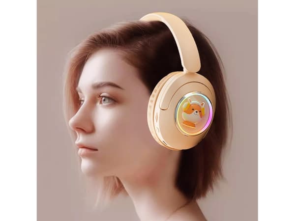 RGB-belysning Hörlurar Ljudkvalitet Bluetooth Beige