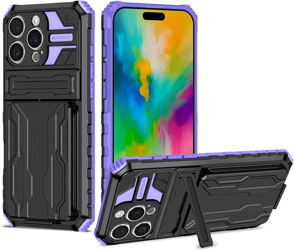 Mobilskal - Google Pixel 9 Pro - Stöttåligt - Dold Ställfunktion - Militärgrön Purple Google Pixel 9 Pro/Google Pixel 9