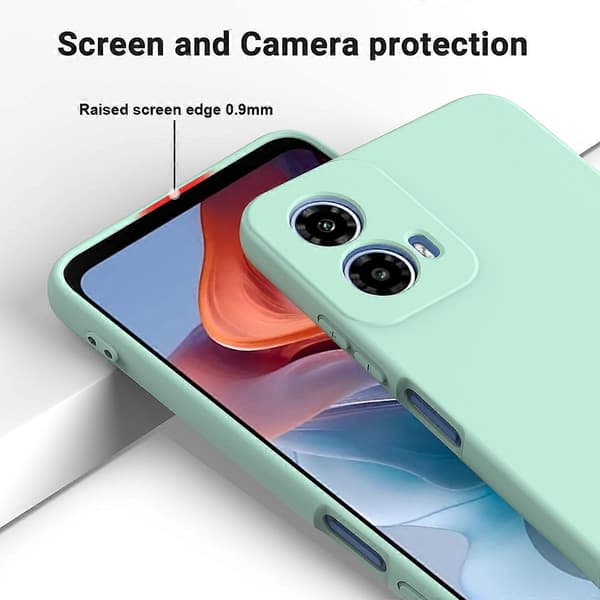 Flytande silikonfodral med fiberglasfoder för Motorola Moto G34 5G