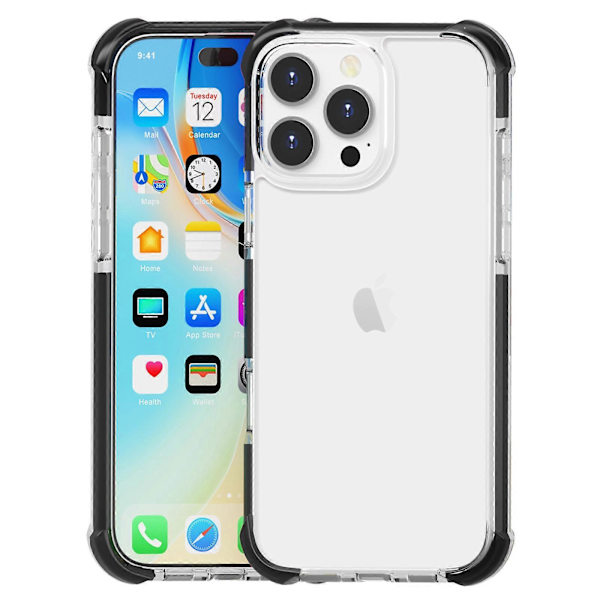 För iPhone 16 Pro TPU+TPE+PC Transparent Mobilskal