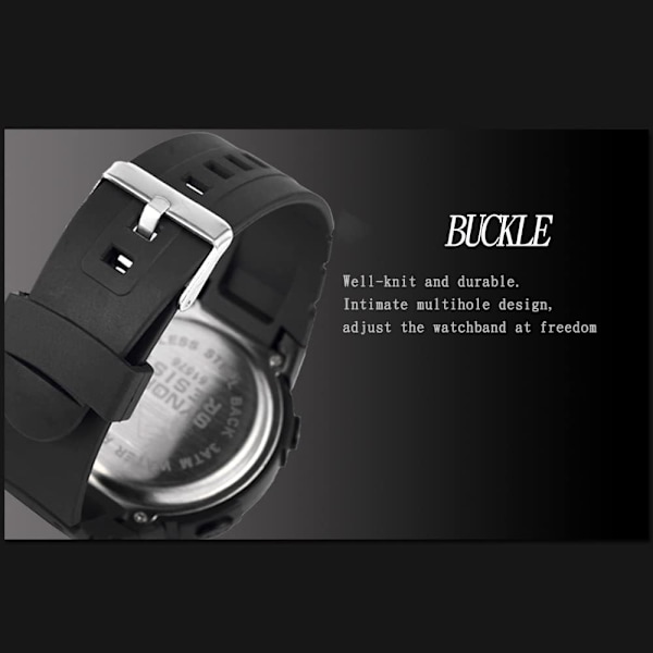 LED Digital Herrklocka Utomhus Sport Multifunktionell Casual Herrklocka Stoppur Datum Quartz Vattentät Armbandsur