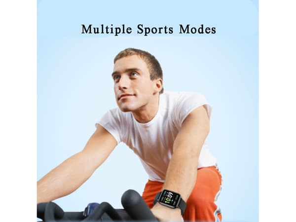 Smartwatch med Bluetooth-opkald, sportstracking, stemmeassistent, vejropdateringer og pulsmåling