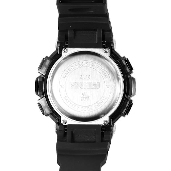 Multifunktionell Klocka för Män Stor Urtavla Utomhus Sport Digitala Herrklockor Datum Casual Armbandsur Vattentät LED Bakgrundsbelysning