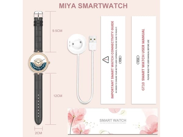 Smartklokke Bluetooth-anrop Ip67 Ios/Android Svart