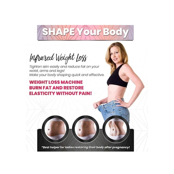 6-i-1 Slimming Massager Blått och Rött LED-ljusterapi Ems Skönhetsinstrument Jonmassageplatta Vit YEMAESRE