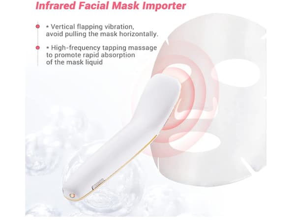 Ansigtsmassager mod rynker, elektrisk hudopstrammende maskine (sort)