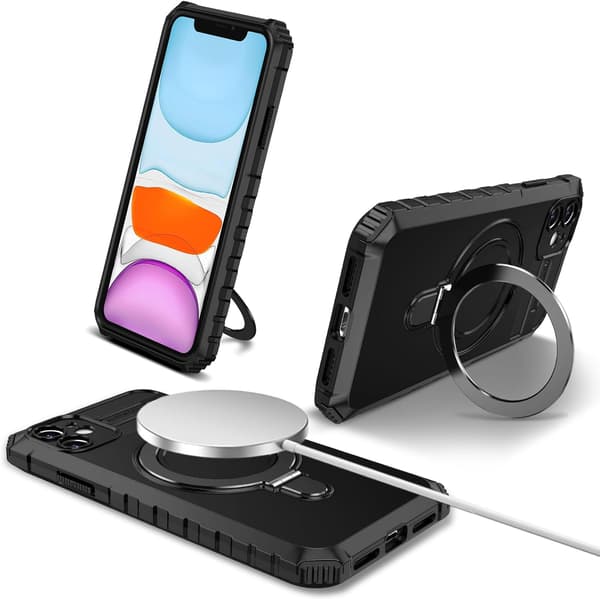 Telefondeksel - iPhone 11 - Støtsikker - Magnetisk - Svart Black iPhone 11