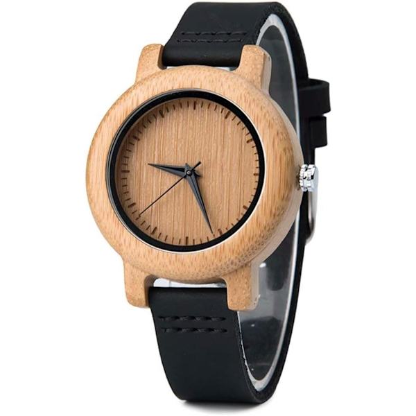 Herrklockor i äkta trä, analog kvarts, handgjord avslappnad träarmbandsur för unisex