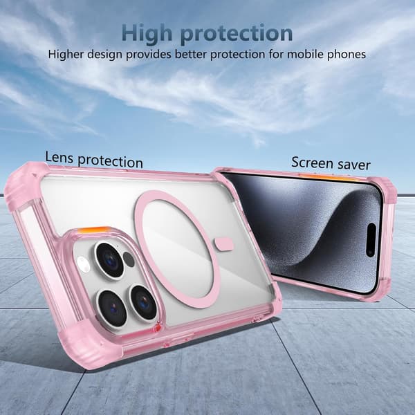 Telefondeksel - iPhone 15 Plus/14 Plus - Magnetisk - Anti-fall - Transparent Black iPhone 15 Plus/iPhone 14 Plus