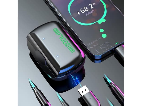 Ergonomiska Bluetooth-hörlurar Kompatibla Utan Klockpar Svart