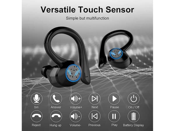 CVC Djup Bas Stereo Bluetooth Brusreducerande Hörlurar Svart