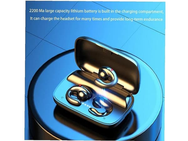 Svarta Bluetooth-hörlurar utan sladd