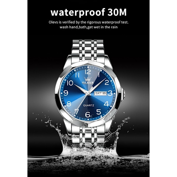 Herrklocka Minimalistisk Affärsklocka Analog Quartz Rostfritt Stål Vattentät Självlysande Klassisk Datum Lättläst Lyxig Casual Herrarmbandsur