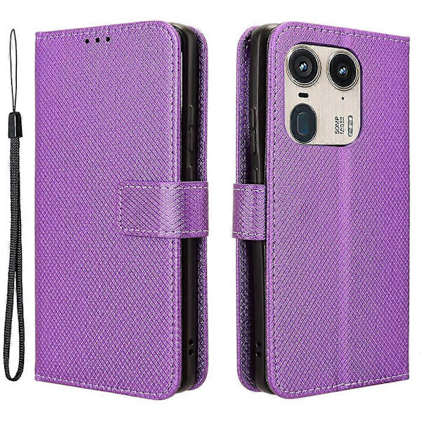 Plånboksfodral i PU-läder för Motorola Edge 50 Ultra 5G/ Moto X50 Ultra 5G