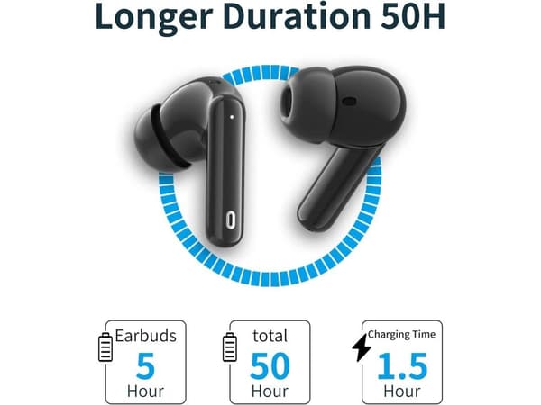 Brusreducerande vattentäta Bluetooth-hörlurar för Android till Apple, vita