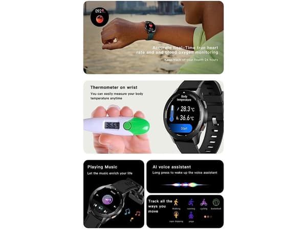 Älykello Bluetooth-puhelu Älykellot Pääsynvalvonta Avaa Nfc Android Iphone -puhelimille