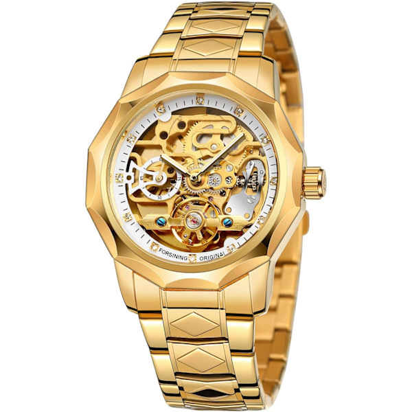 Automatisk Mekanisk Klocka Skelett Vattentät Kronograf Business Mode Analog Armbandsur