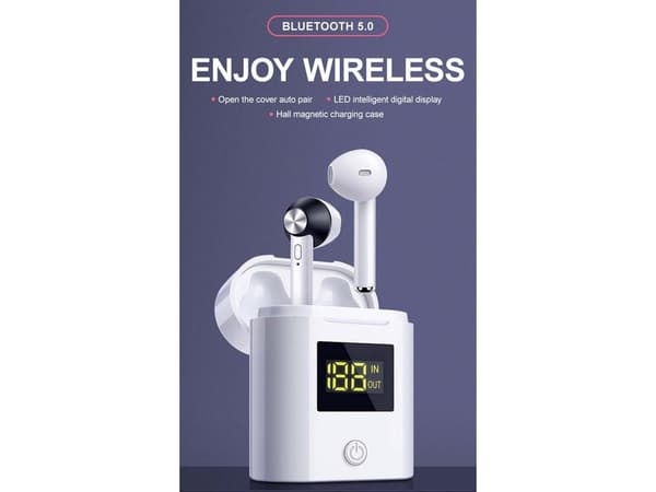 Bluetooth-hörlurar utan standby-tid, rosa
