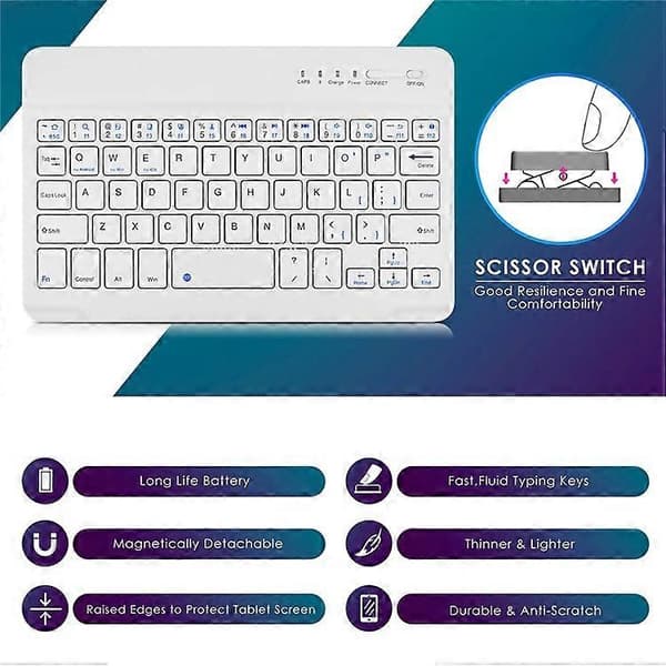 TY-3309 3 i 1 Bluetooth Tastatur Tablet Læder Etui Stativ til 7-8 tommer Tablet
