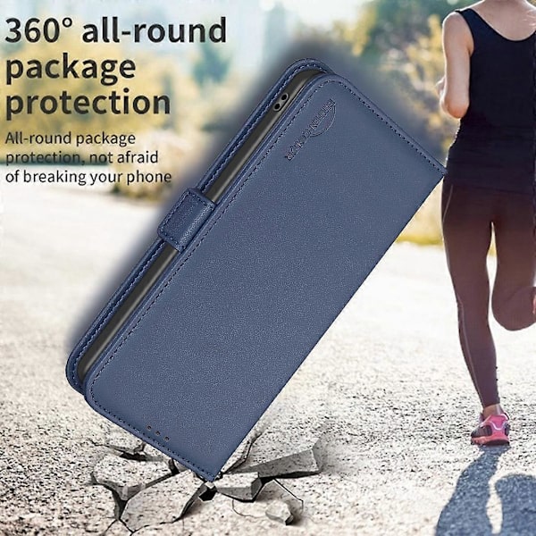 för Oppo A17 4G Plånboksfodral Kort Hållare Folio PU Läder Telefonskal