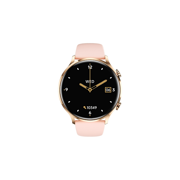 Qs40 1,39 tums TFT Smartwatch för kvinnor med hälsoövervakning Bluetooth-samtalsfunktion Guld Dam