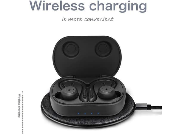 True Wireless Laddning Vattentäta Bluetooth Stereo Hörlurar Rosa