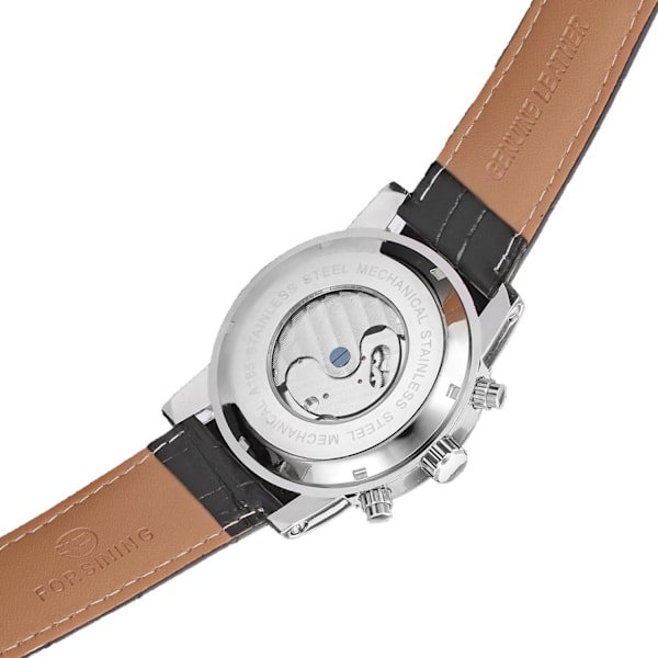 Herr Tourbillon Kalender Märke Automatiskt Urverk Äkta Läderrem Bästsäljande Armbandsur FSG165M3S4