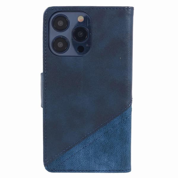 För iPhone 16 Pro Ställfodral Splitsat Läder Flip Telefonfodral med Plånbok