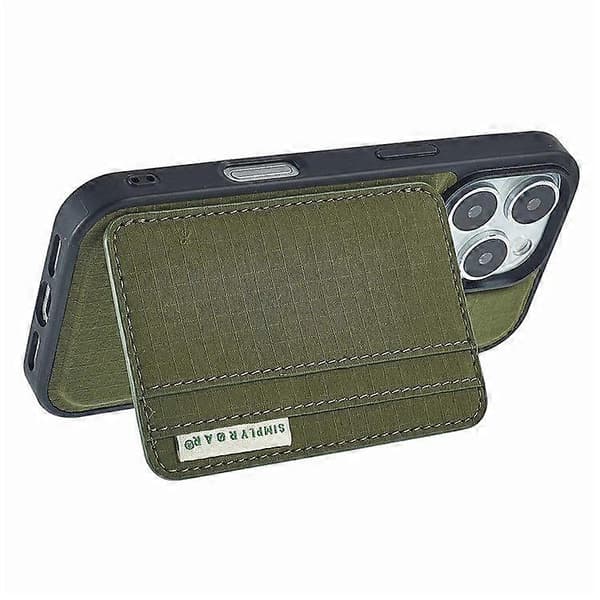 Etui til iPhone 16 Pro Max med kortholder, støttefod og retro læderbagside