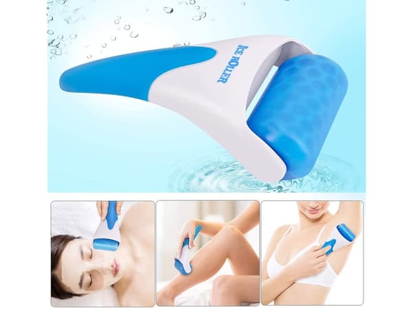 Ansiktsmassage Roller för att lindra svullnad och migrän - Rosa