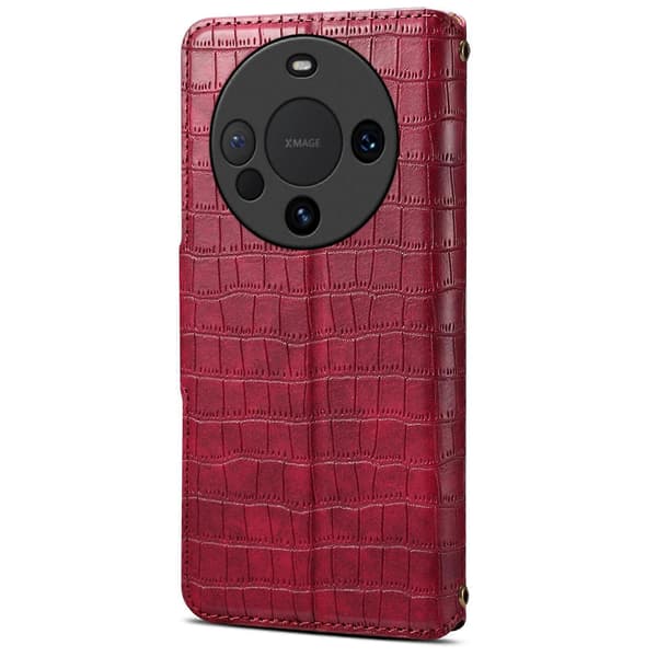 Læderetui med telefonstativ og tegnebogsfunktion til Huawei Mate 60 Pro+