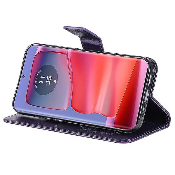 Läderfodral med plånboksställ för Motorola Edge 50 Pro 5G