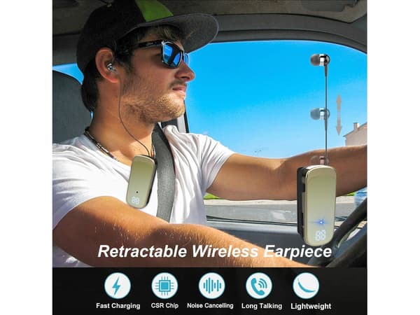 Clip-on Stereo Hörlurar Bluetooth Brusreducering Tillfällen Gul