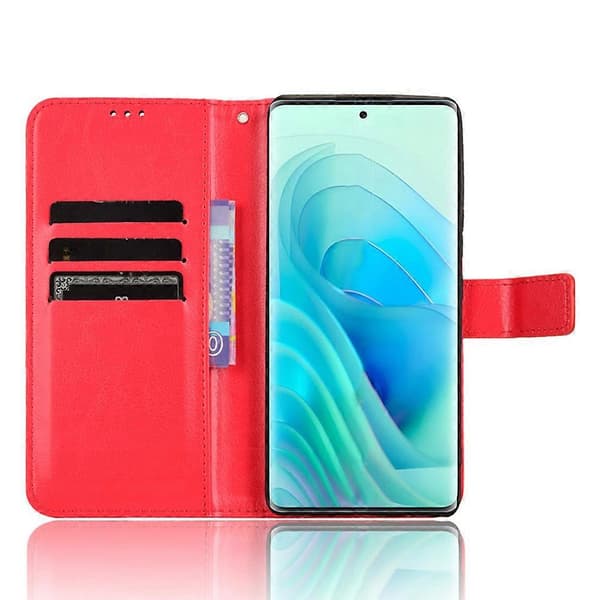 Läderfodral med plånboksställ för Itel S23+ S681LN mobiltelefon