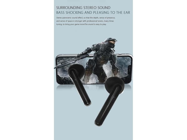 Brusreducerande Bluetooth Deep Bass Hörlurar Svart