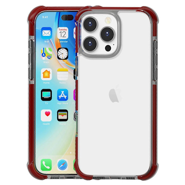 För iPhone 16 Pro TPU+TPE+PC Transparent Mobilskal