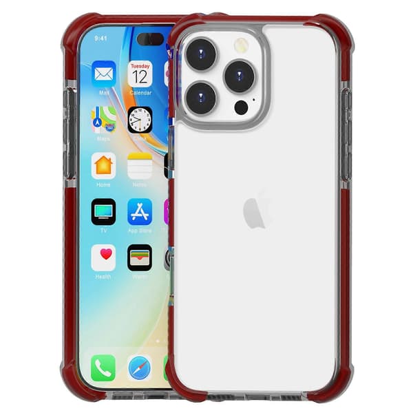 Til iPhone 16 Pro TPU+TPE+PC Gennemsigtigt Telefoncover