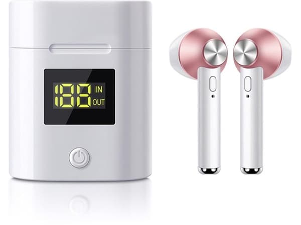 Bluetooth-hörlurar utan standby-tid, rosa