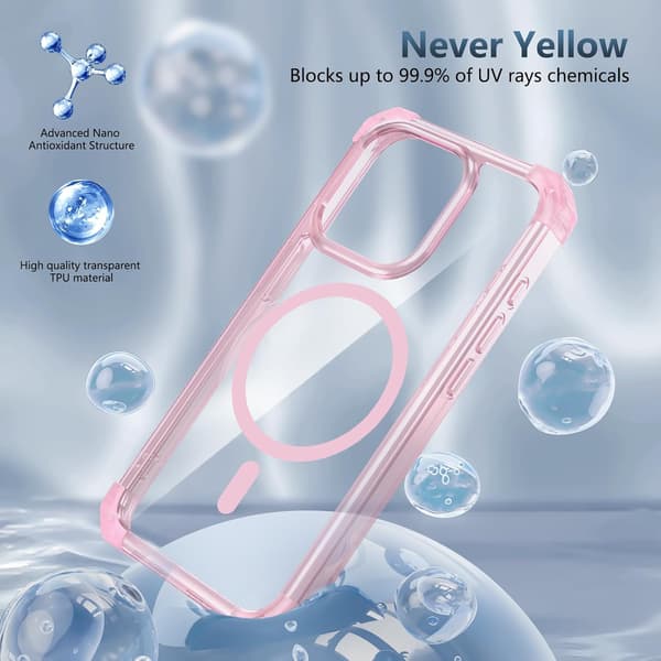 Telefondeksel - iPhone 15 - Magnetisk - Anti-fall - Transparent Transparent iPhone 15