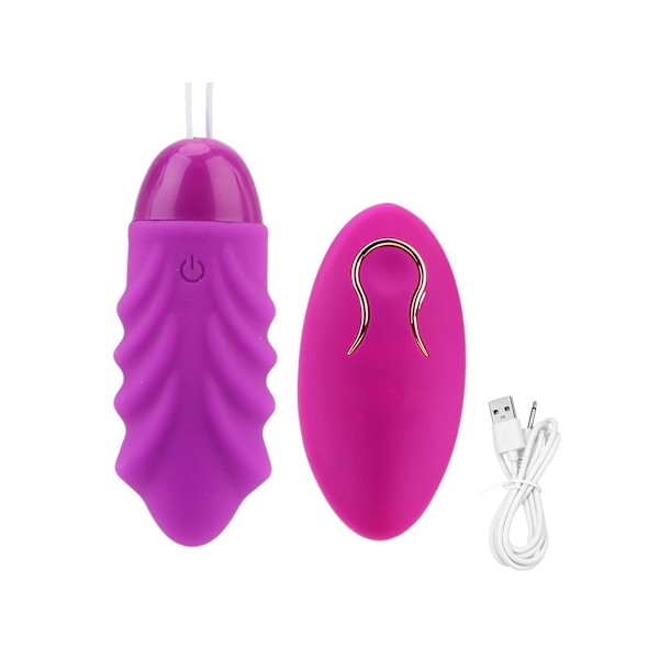 Trådlös fjärrkontroll Jump Egg Vibrator med 10 lägen för kvinnor (Lila)