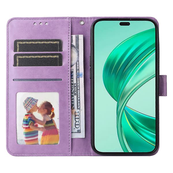 Honor X8b 4G lompakkokotelo painetulla PU-nahalla