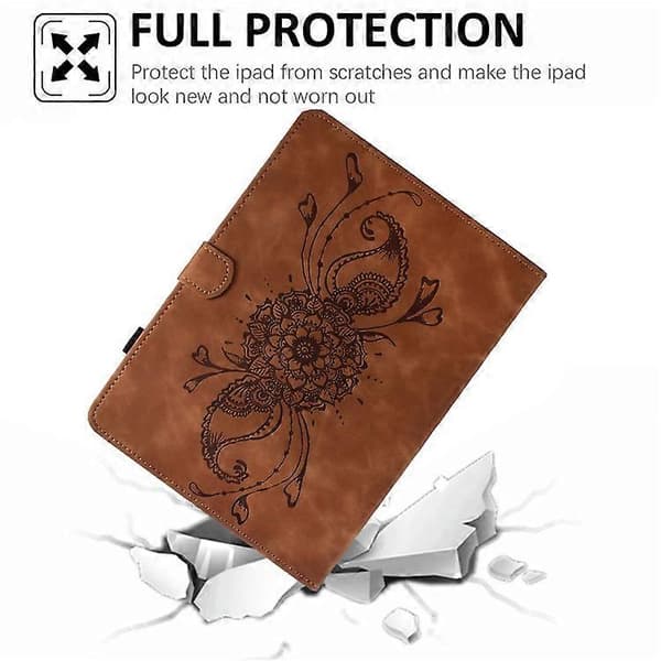 Mandala-tryckt läderfodral med kortfack kompatibelt med Amazon Kindle Fire Max 11 2023