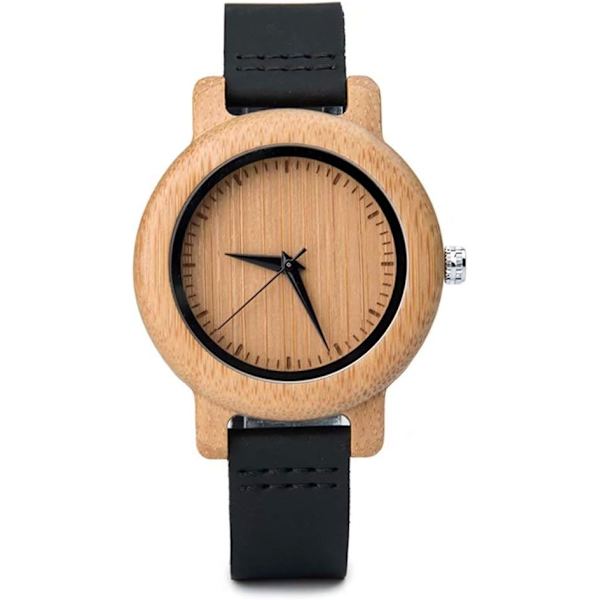 Herrklockor i äkta trä, analog kvarts, handgjord avslappnad träarmbandsur för unisex