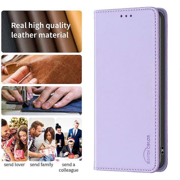 för Xiaomi Redmi Note 13 5G Läderfodral Magnetisk Stängning Flip Telefonfodral