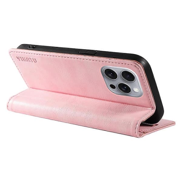 iPhone 16 Pro Max -lompakkokotelo nahkaa magneettisella sulkimella
