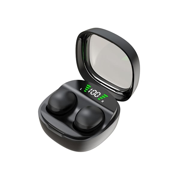Små Osynliga Trådlösa Hörlurar Bluetooth Svart