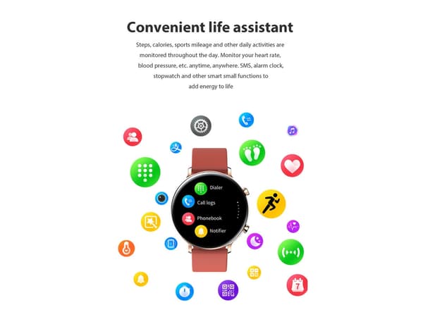 Smartwatches til kvinder, smart opkald, pulsmåling, sundhed for kvinder til Android Ios