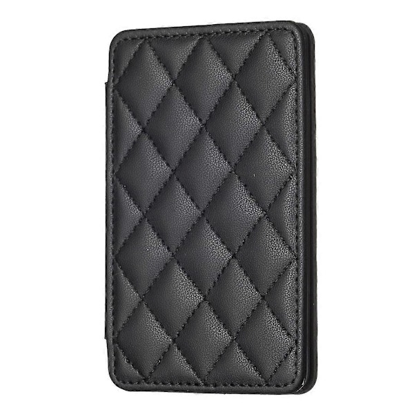 3D Rhombus Design Självhäftande Telefon Baksida Korthållare PU Läder Kortficka