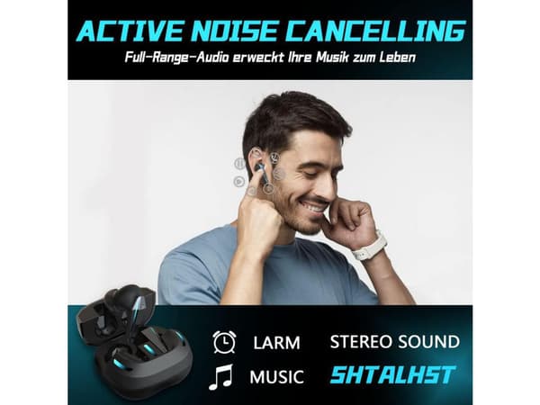 Brusreducerande hörlurar Timmar Bluetooth med brusreducering Röd