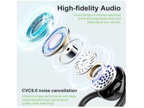 Cvc Horas Bluetooth Brusreducerande Bas Stereo Hörlurar Svart